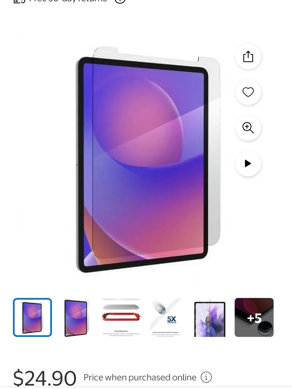 ZAGG Glass Elite VisionGuard Screen Protector for iPad Pro 12.9-inch - Clear